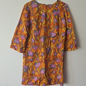 Vtg 60s Psychedelic Dress